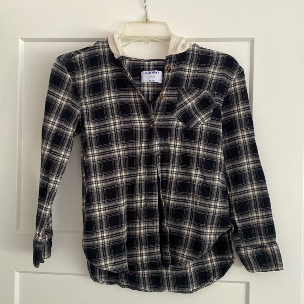 Old Navy girls flannel shacket